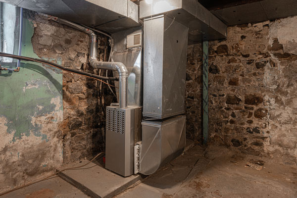 gas furnace and hvac ductwork