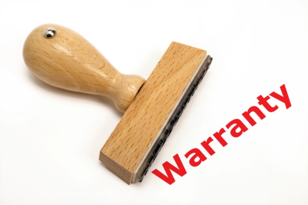 rubber stamp of word warranty depicting AC warranty