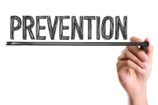 prevention written using a black marker