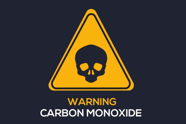 carbon monoxide warning sign depicting danger