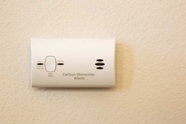 image of a carbon monoxide alarm installed at home
