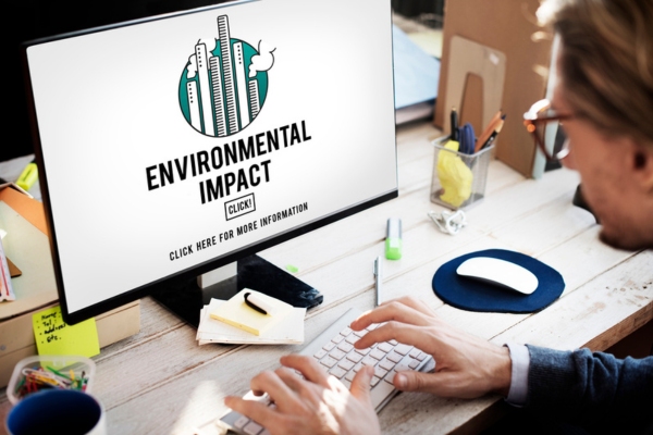 environmental impact displayed on a computer screen depicting heating efficiency