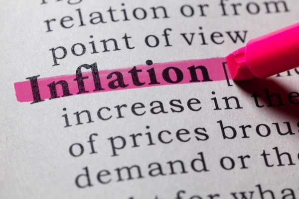 inflation word highlighted in the dictionary