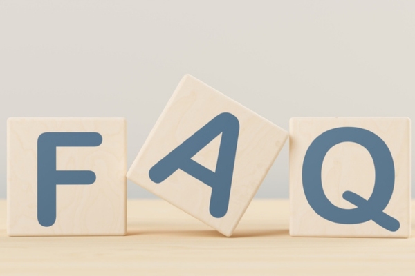 FAQ spelled using wooden letter blocks depicting questions about heating oil tank lifespan