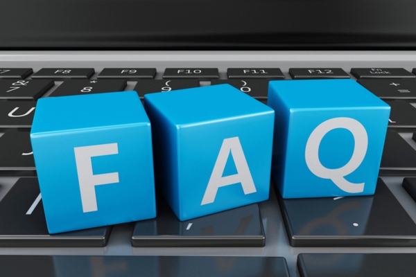 FAQ spelled using letter blocks depicting questions about HVAC tips end of winter