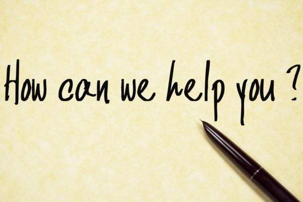 how can we help you written on a paper depicting HVAC services