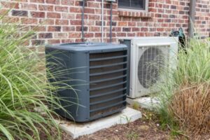 image of outdoor HVAC units depicting HVAC tips end of winter
