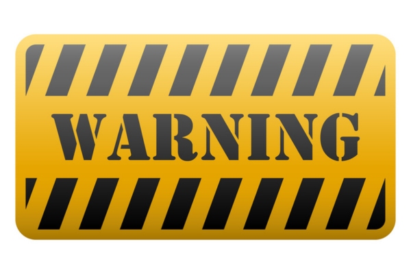 warning sign depicting air conditioner