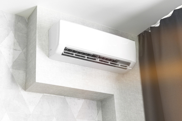 ductless air conditioning installed in the room