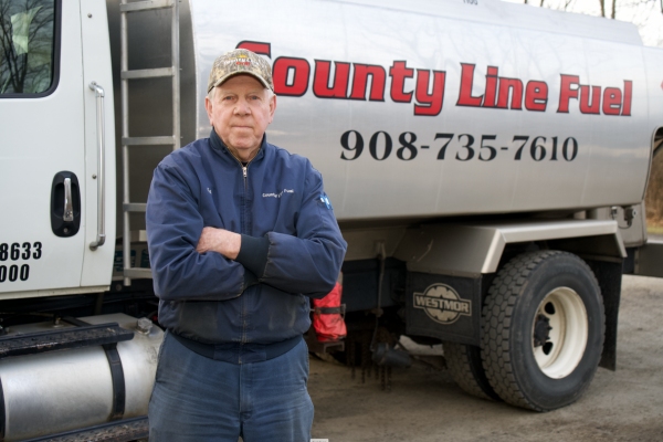 County Line Fuel heating oil delivery driver and truck