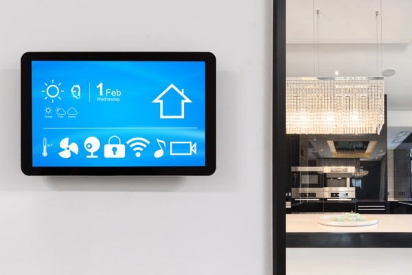 smart home control by the kitchen